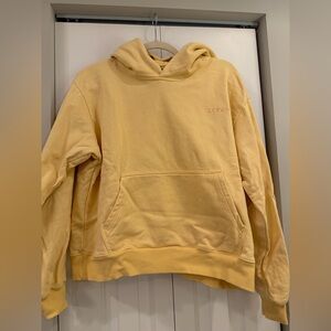 Parke yellow hoodie in French terry
